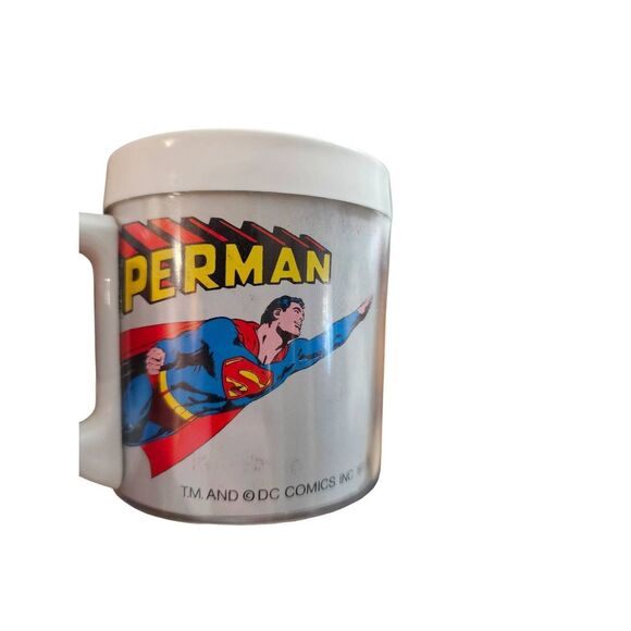 Dawn DC Comic SUPERMAN 1978 Christopher Reeve Plastic Insulated Cup Mug set 2 Tw - Picture 5 of 8